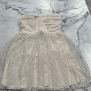 White Dress with Gold Sparkles